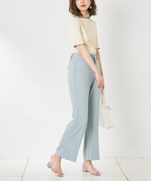 natural couture（ナチュラルクチュール）の「カットジョーゼットサイドペンツパンツ（その他パンツ・レディース・ブルー/ベージュ/ライトベージュ・SMALL/LARGE/MEDIUM）」の15枚目の写真