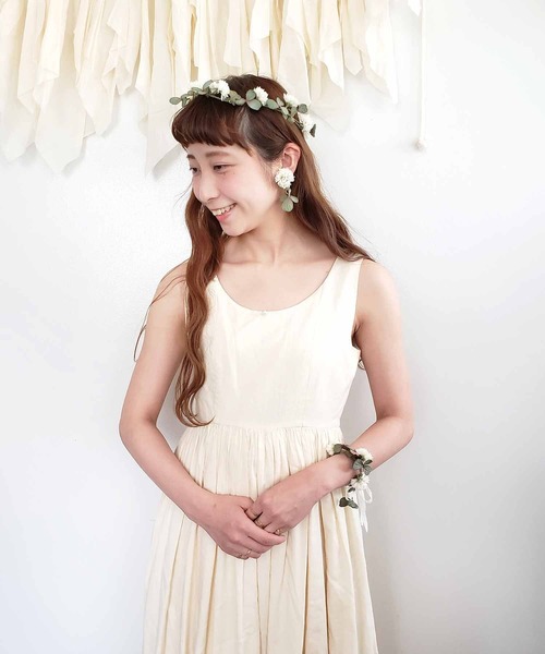 m.soeur（エムスール）の「シロツメクサのバングル＊（バングル/リストバンド・レディース・グリーン・FREE）」の6枚目の写真