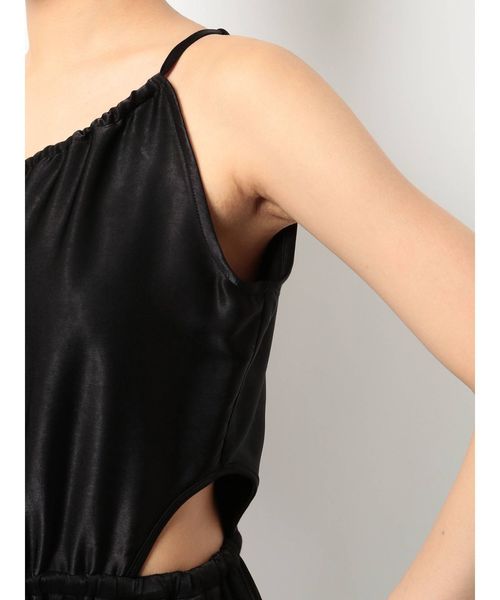 GYDA（ジェイダ）の「サテンサイドオープンロンパース（つなぎ/オールインワン・レディース・ブラック/ブルー/ベージュ・FREE）」の14枚目の写真