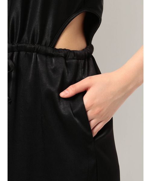 GYDA（ジェイダ）の「サテンサイドオープンロンパース（つなぎ/オールインワン・レディース・ブラック/ブルー/ベージュ・FREE）」の15枚目の写真