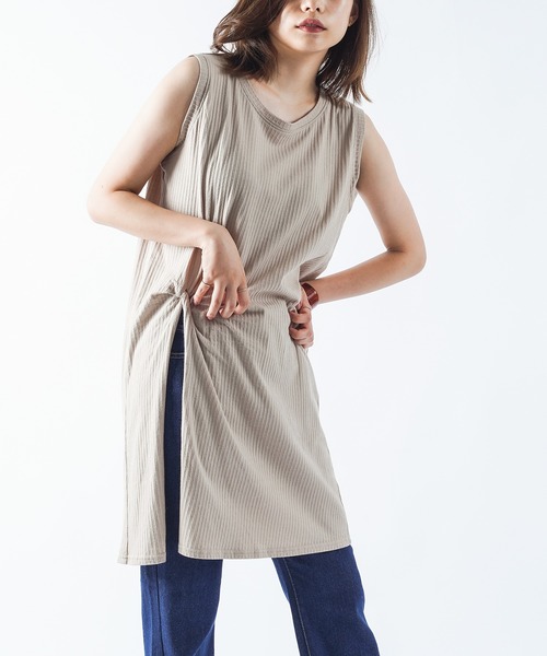 Ambre Neige(アンブルネージュ)の「ノースリーブチュニック/【WEB/EC限定商品】(Tシャツ/カットソー・レディース・オフホワイト/ベージュ・FREE)」の5枚目の写真