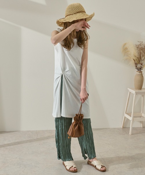 Ambre Neige(アンブルネージュ)の「ノースリーブチュニック/【WEB/EC限定商品】(Tシャツ/カットソー・レディース・オフホワイト/ベージュ・FREE)」の10枚目の写真