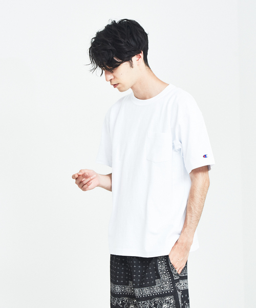 Champion(チャンピオン)の「【Champion】 REVERSE WEAVE 半袖Tシャツ(Tシャツ/カットソー・メンズ・ネイビー/ブラック/パープル/ホワイト/オレンジ・2/3)」の1枚目の写真