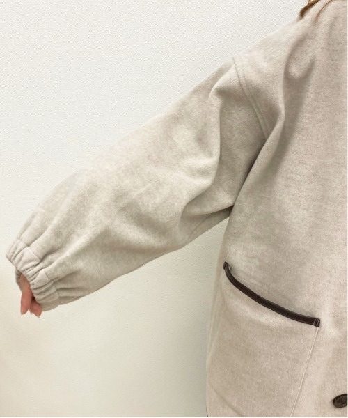 apres jour(アプレジュール)の「パイピングショートコート【ZOZOTOWN限定アイテム】20AW☆(ダウンジャケット/コート・レディース・モカ/ライトベージュ・フリー)」の5枚目の写真