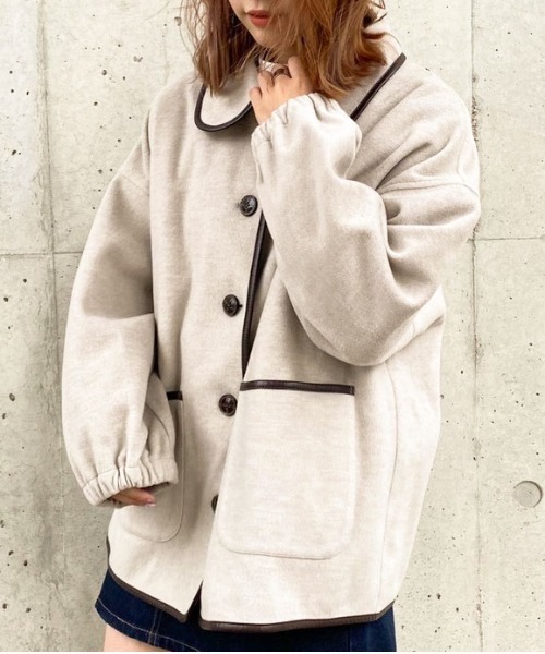 apres jour(アプレジュール)の「パイピングショートコート【ZOZOTOWN限定アイテム】20AW☆(ダウンジャケット/コート・レディース・モカ/ライトベージュ・フリー)」の12枚目の写真