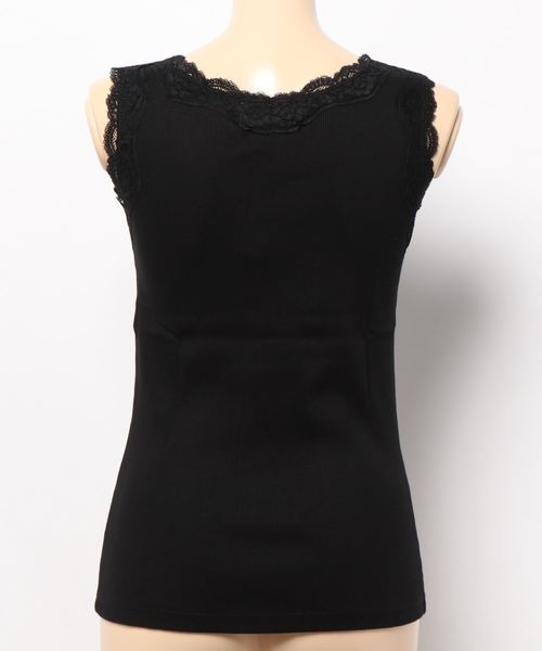 AMERICAN HOLIC（アメリカンホリック）の「レーステレコタンクトップ　＊（タンクトップ・レディース・チャコールグレー/ブラック/オフホワイト/アイボリー・M/L）」の6枚目の写真