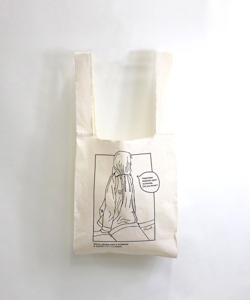 Confirm(コンファーム)の「Confirm / コンファーム ガールイラストプリントエコバッグ(エコバッグ/サブバッグ・メンズ・ホワイト系その他2/ホワイト/ホワイト系その他・FREE)」の3枚目の写真