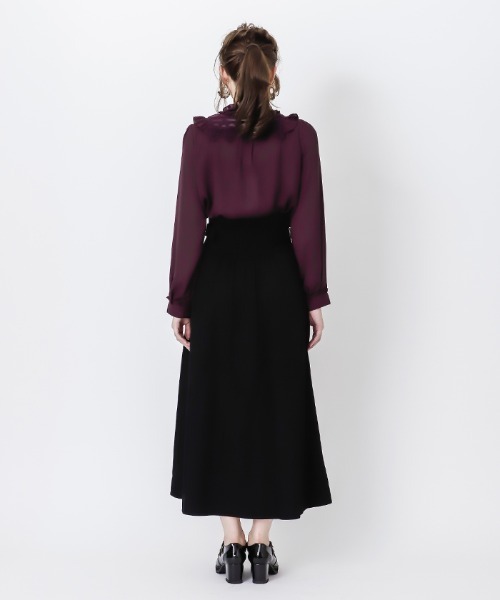 axes femme　スカート　ブラウス　ラベンダー　ネイビー axes femme（アクシーズファム）の「センタージップロング