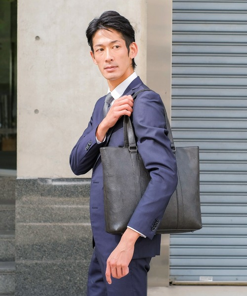 VitaFelice（ヴィータフェリーチェ）の「スクエアビッグトートバッグ（ビジネスバッグ・メンズ・ブラウン/ダークグレー/ブラック/ダークブラウン・FREE）」の10枚目の写真