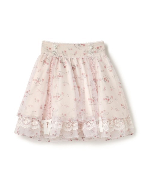 セール Pretty Rose シアーフレアースカート Mille Mille Fille Closet Closet ミルフィーユクローゼット スカート Mille Fille Closet By Lodispotto ミルフィーユクローゼットバイ ロディスポット のファッション