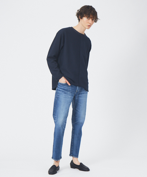 ABAHOUSE(アバハウス)の「ジャガード切り替えクルーネック カットソー(Tシャツ/カットソー・メンズ・ブラック/ネイビー/グレー・44/46/48)」の4枚目の写真
