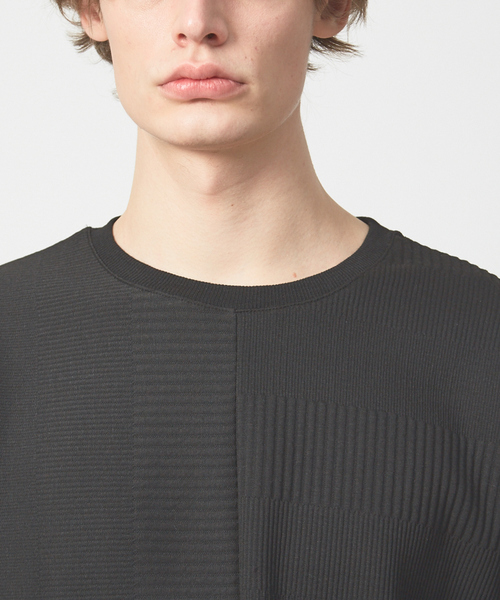 ABAHOUSE(アバハウス)の「ジャガード切り替えクルーネック カットソー(Tシャツ/カットソー・メンズ・ブラック/ネイビー/グレー・44/46/48)」の10枚目の写真