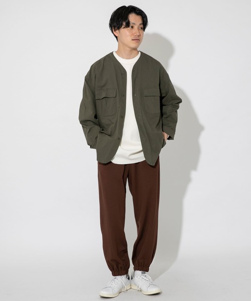 ITEMS URBANRESEARCH（アイテムズ アーバンリサーチ）の「レーヨンナイロン テーパードイージーパンツ（その他パンツ・メンズ・ベージュ/ブラウン/ブラック・LARGE/MEDIUM）」の7枚目の写真