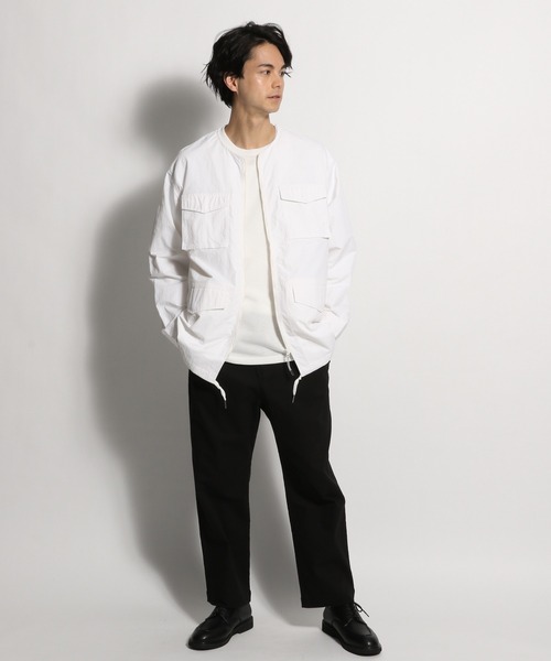 niko and（ニコアンド）の「エコ素材ノーカラージップブルゾン