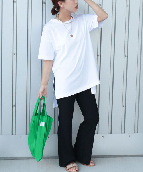 NOLLEY’S(ノーリーズ)の「ハイゲージ天竺半袖プルオーバーカットソー(Tシャツ/カットソー・レディース・ホワイト/グレー/ミント/ベージュ・38)」の18枚目の写真