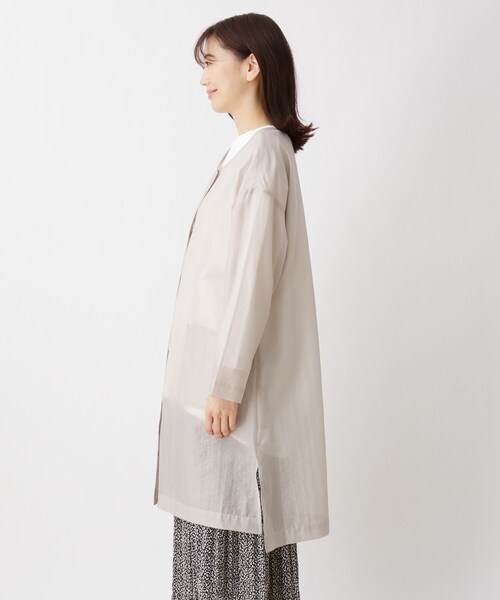 SHOO・LA・RUE(シューラルー)の「◆シアークルーネックコート(ノーカラーコート・レディース・ブラック/ナチュラル・00)」の8枚目の写真