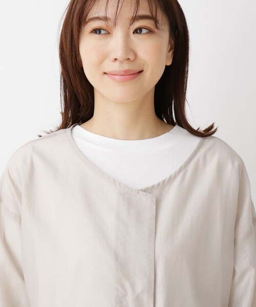 SHOO・LA・RUE(シューラルー)の「◆シアークルーネックコート(ノーカラーコート・レディース・ブラック/ナチュラル・00)」の11枚目の写真