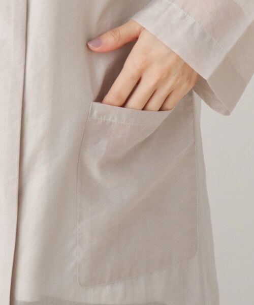 SHOO・LA・RUE(シューラルー)の「◆シアークルーネックコート(ノーカラーコート・レディース・ブラック/ナチュラル・00)」の5枚目の写真