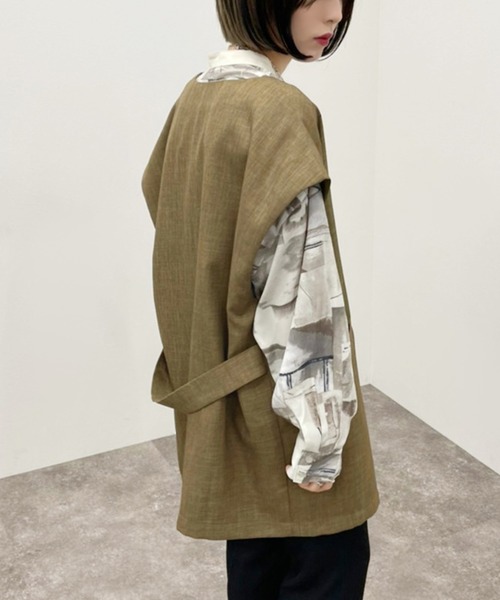 apres jour mignon（アプレジュールミニョン）の「ノースリジレ 【ZOZOTOWN限定アイテム】（ベスト・レディース・ブラウン系その他/ベージュ/カーキ・フリー/X-LARGE）」の6枚目の写真