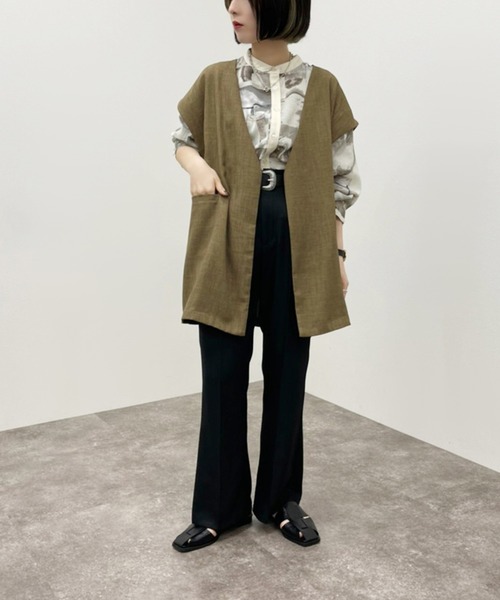 apres jour mignon（アプレジュールミニョン）の「ノースリジレ 【ZOZOTOWN限定アイテム】（ベスト・レディース・ブラウン系その他/ベージュ/カーキ・フリー/X-LARGE）」の7枚目の写真