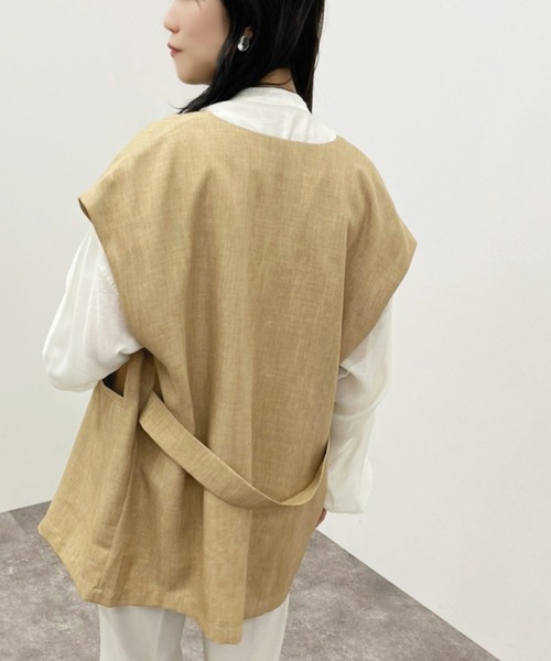 apres jour mignon（アプレジュールミニョン）の「ノースリジレ 【ZOZOTOWN限定アイテム】（ベスト・レディース・ブラウン系その他/ベージュ/カーキ・フリー/X-LARGE）」の12枚目の写真