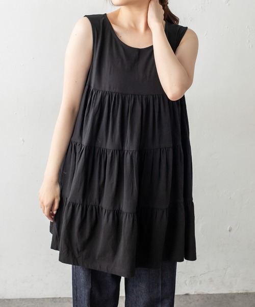 美品　ピュアルセシン半袖チュニック　チャコールグレー m41923381293_1.jpg?1751074852