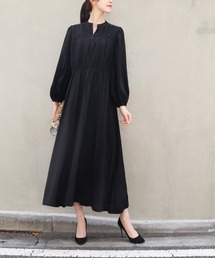 前後2WAYハイネックギャザー フレア ロング 結婚式 ワンピース パーティードレス オケージョンドレス お呼ばれ 二次会 成人式 同窓会 謝恩会【洗える】