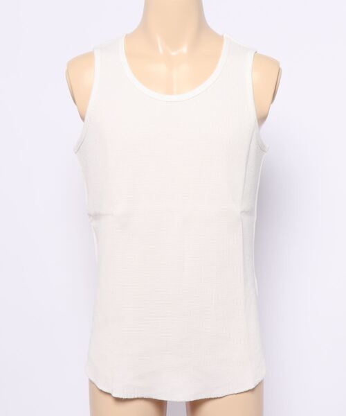 BACK NUMBER（バックナンバー）の「【BACK NUMBER】「TOUGH AGE」 ワッフルタンクトップ（タンクトップ・メンズ・グレー/ブラック/ダークベージュ/ホワイト・M/XL/L）」の2枚目の写真