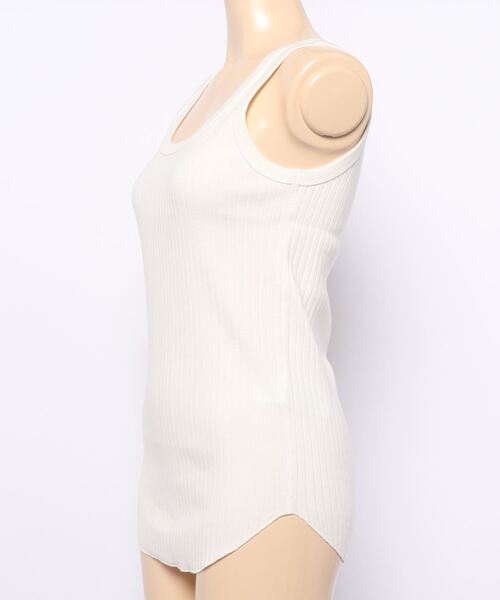 IENA(イエナ)の「スーピマ針抜きリブタンクトップ◆(Tシャツ/カットソー・レディース・チャコールグレー/ホワイト/ネイビー/ダークブルー・FREE)」の9枚目の写真