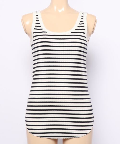 IENA(イエナ)の「スーピマ針抜きリブタンクトップ◆(Tシャツ/カットソー・レディース・チャコールグレー/ホワイト/ネイビー/ダークブルー・FREE)」の12枚目の写真