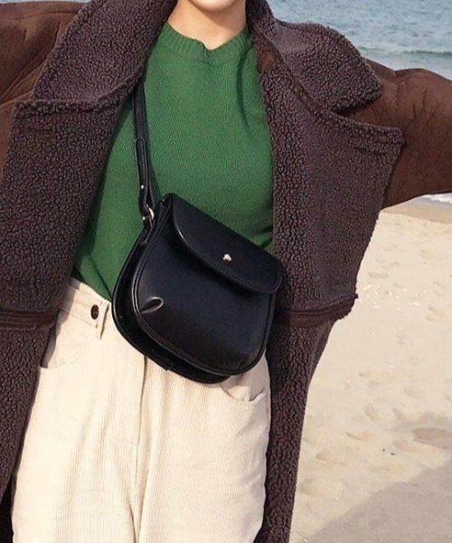 yuue' ( wear )（ユーイ）の「シンプルレザーショルダーバッグ（ショルダーバッグ・レディース・ブラック/ブラウン・FREE）」の21枚目の写真