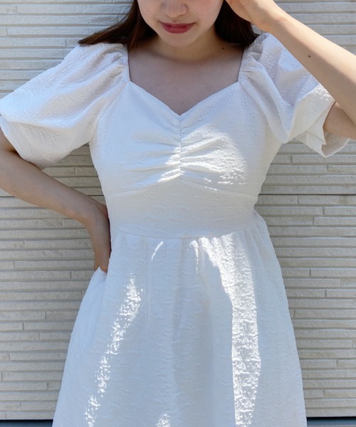 ワンピースパールネックレス付ワンピース ワンピース Loueme ルエム のファッション