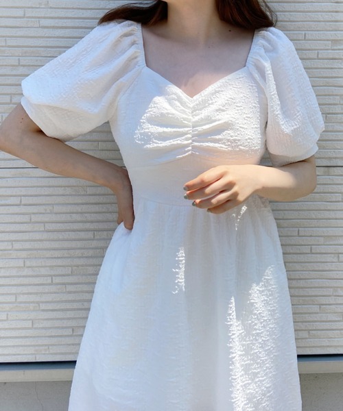 ワンピースパールネックレス付ワンピース ワンピース Loueme ルエム のファッション