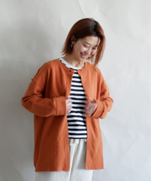 MANASTASH（マナスタッシュ）の「MANASTASH/マナスタッシュ　W's BOTH SIDES SWEAT SH　ウィメンズ　ボスサイド　スウェット（スウェット・レディース・ナチュラル/ブラック/マルチ/テラコッタ・MEDIUM）」の3枚目の写真