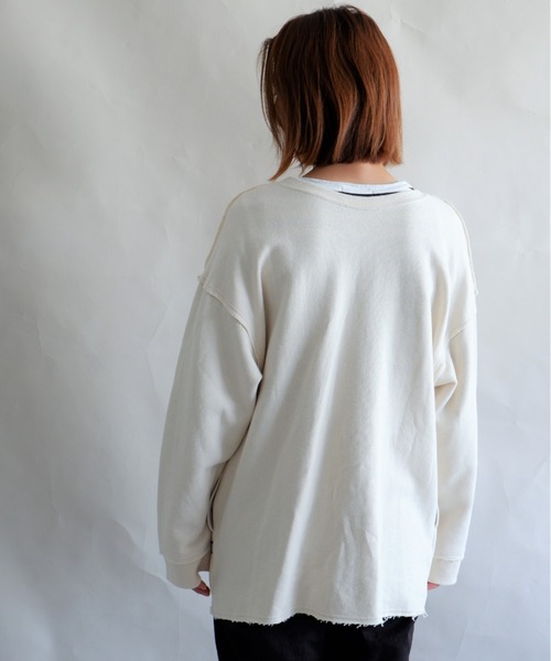 MANASTASH（マナスタッシュ）の「MANASTASH/マナスタッシュ　W's BOTH SIDES SWEAT SH　ウィメンズ　ボスサイド　スウェット（スウェット・レディース・ナチュラル/ブラック/マルチ/テラコッタ・MEDIUM）」の5枚目の写真