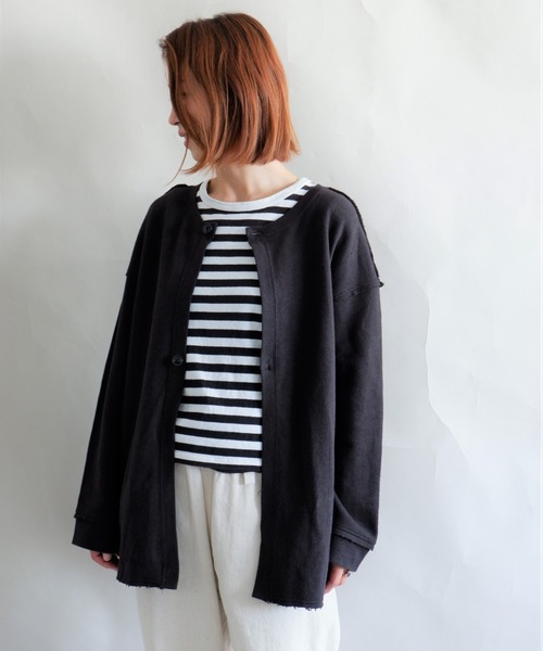 MANASTASH（マナスタッシュ）の「MANASTASH/マナスタッシュ　W's BOTH SIDES SWEAT SH　ウィメンズ　ボスサイド　スウェット（スウェット・レディース・ナチュラル/ブラック/マルチ/テラコッタ・MEDIUM）」の6枚目の写真