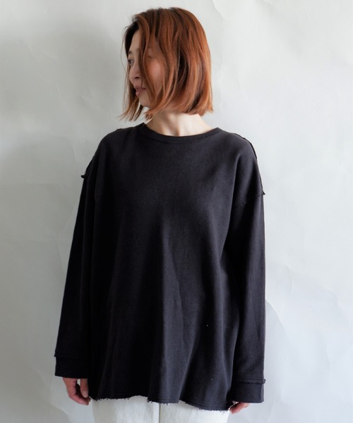 MANASTASH（マナスタッシュ）の「MANASTASH/マナスタッシュ　W's BOTH SIDES SWEAT SH　ウィメンズ　ボスサイド　スウェット（スウェット・レディース・ナチュラル/ブラック/マルチ/テラコッタ・MEDIUM）」の9枚目の写真