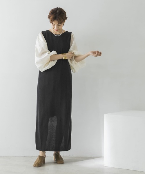 URBAN RESEARCH（アーバンリサーチ）の「2WAYニットジレ（ワンピース・レディース・チャコールグレー/イエロー/モカ・FREE）」の15枚目の写真