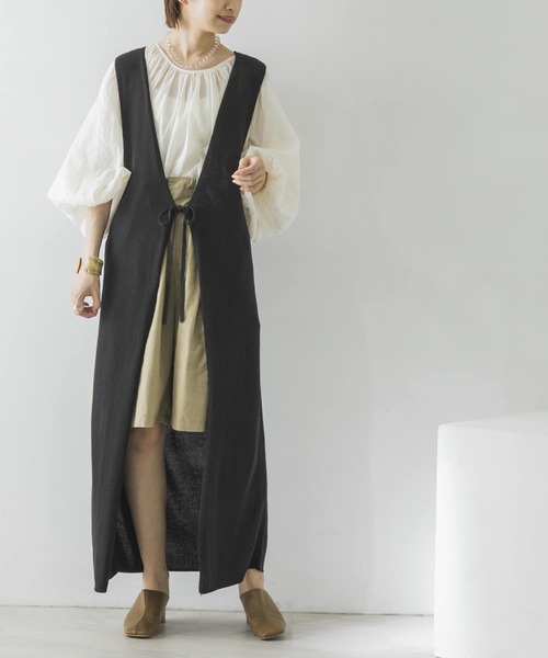 URBAN RESEARCH（アーバンリサーチ）の「2WAYニットジレ（ワンピース・レディース・チャコールグレー/イエロー/モカ・FREE）」の16枚目の写真