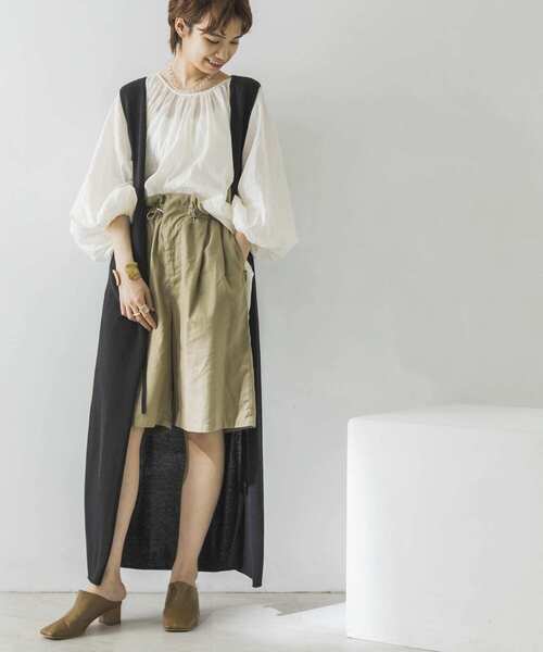 URBAN RESEARCH（アーバンリサーチ）の「2WAYニットジレ（ワンピース・レディース・チャコールグレー/イエロー/モカ・FREE）」の17枚目の写真