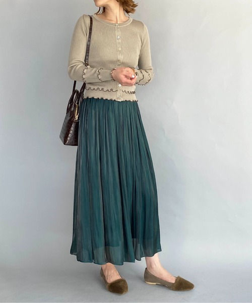 PICCIN（ピッチン）の「配色メローカーディガン（カーディガン/ボレロ・レディース・ブラック/ベージュ/ブラウン・M）」の17枚目の写真