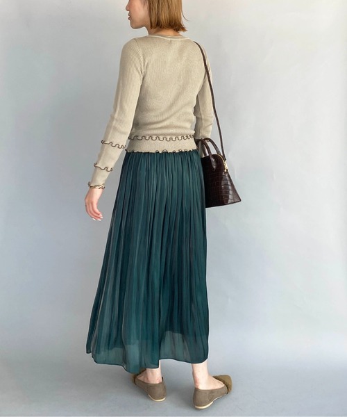 PICCIN（ピッチン）の「配色メローカーディガン（カーディガン/ボレロ・レディース・ブラック/ベージュ/ブラウン・M）」の19枚目の写真