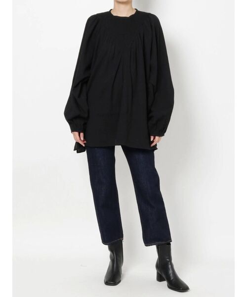 Ungrid（アングリッド）の「フロントシャーリングブラウス（シャツ/ブラウス・レディース・オフホワイト/ブラック/レッド・FREE）」の6枚目の写真