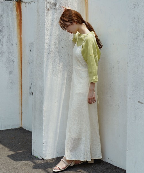 Kastane（カスタネ）の「ピグメントランダムリブクロップドTEE（Tシャツ/カットソー・レディース・ブルー/グリーン/アイボリー・FREE）」の13枚目の写真