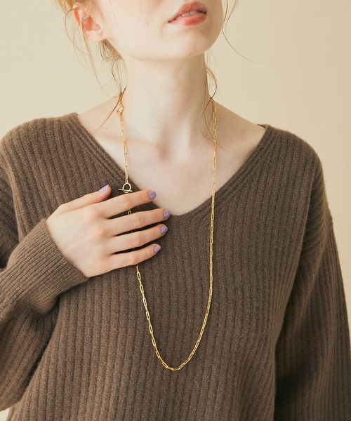 MADEMOISELLE ROPE'(マドモアゼル ロペ)の「【2WAY】チェーンネックレス(ネックレス・レディース・シルバー/ゴールド・FREE)」の3枚目の写真