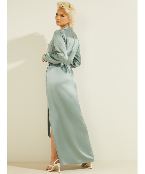 Guess(ゲス)の「Liliana Dress(シャツワンピース・レディース・オリーブ/ライトグリーン・MEDIUM/LARGE/SMALL)」の11枚目の写真