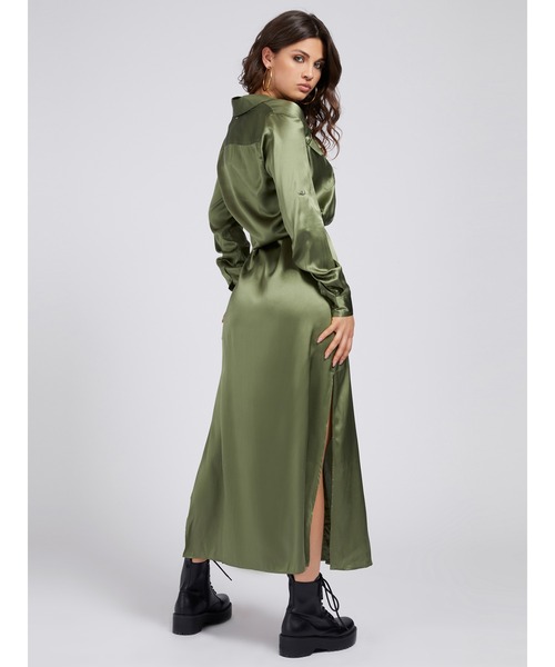 Guess(ゲス)の「Liliana Dress(シャツワンピース・レディース・オリーブ/ライトグリーン・MEDIUM/LARGE/SMALL)」の7枚目の写真