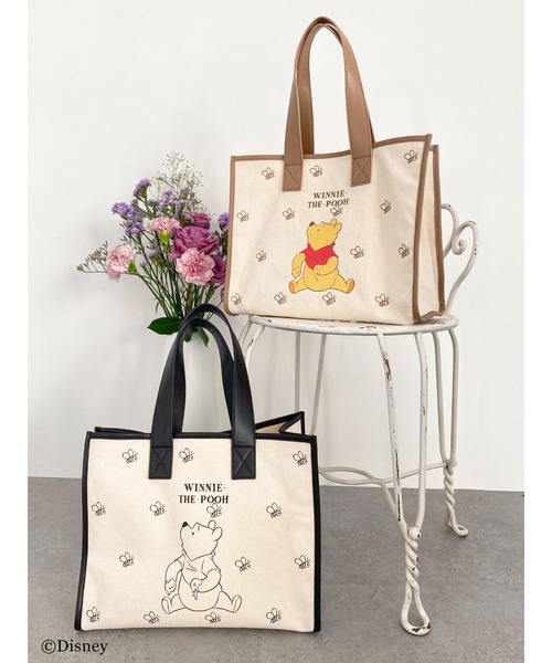 Honey Salon（ハニーサロン）の「Winnie the Pooh/キャンバストートバッグ（トートバッグ・レディース・ダークブラウン/ブラウン系その他・FREE）」の7枚目の写真