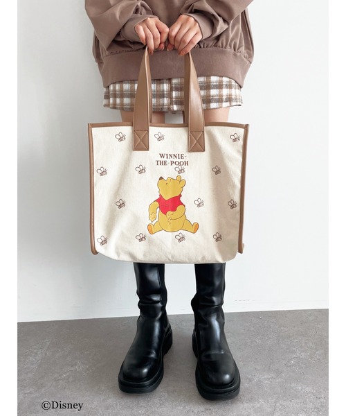 Honey Salon（ハニーサロン）の「Winnie the Pooh/キャンバストートバッグ（トートバッグ・レディース・ダークブラウン/ブラウン系その他・FREE）」の20枚目の写真