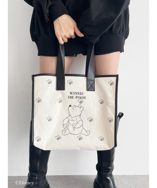 Honey Salon（ハニーサロン）の「Winnie the Pooh/キャンバストートバッグ（トートバッグ・レディース・ダークブラウン/ブラウン系その他・FREE）」の8枚目の写真